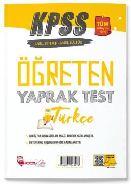 Hoca Kafası KPSS Türkçe Öğreten Yaprak Test Hoca Kafası Yayınları