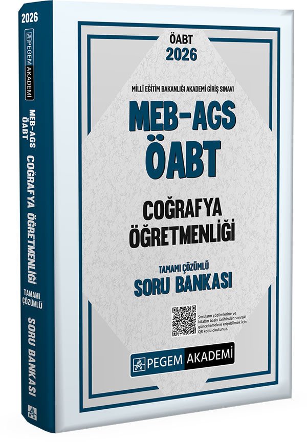 2026 MEB AGS ÖABT Coğrafya Öğretmenliği Tamamı Çözümlü Soru Bankası Pegem Yayınları