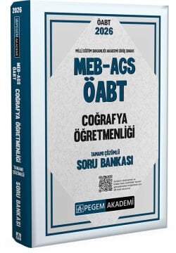2026 MEB AGS ÖABT Coğrafya Öğretmenliği Tamamı Çözümlü Soru Bankası Pegem Yayınları