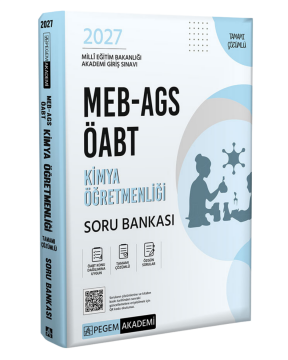 Pegem Yayınları 2027 MEB-AGS ÖABT Kimya Öğretmenliği Tamamı Çözümlü Soru Bankası