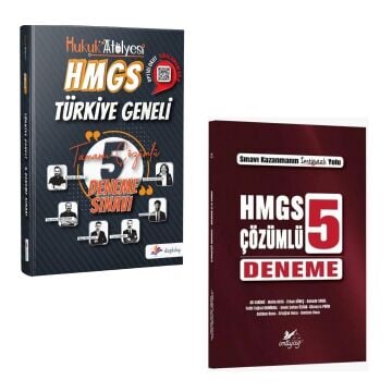 Dizgi Kitap Hukuk Atölyesi HMGS Türkiye Geneli Optikli Tamamı Çözümlü 5 Deneme Sınavı ve İmtiyaz Yayınları HMGS 5 Deneme Çözümlü Seti