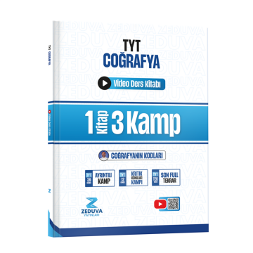 Zeduva Yayınları Coğrafyanın Kodları TYT Coğrafya 1 Kitap 3 Kamp Video Ders Kitabı Yunus Turan
