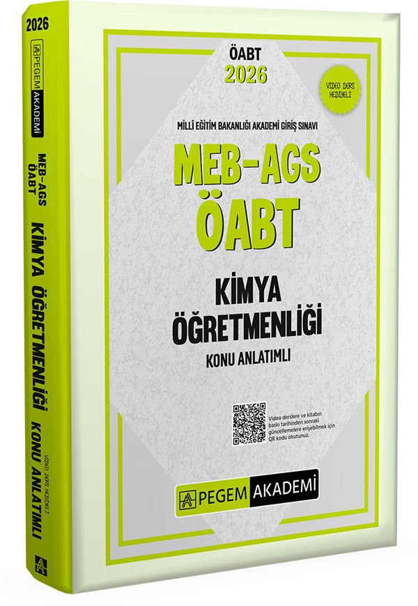2026 MEB AGS ÖABT Kimya Öğretmenliği Konu Anlatımlı Pegem Akademi
