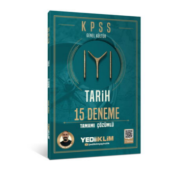 KPSS Genel Kültür Tarih 15 Deneme Tamamı Çözümlü Yediiklim Yayınları