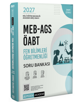 Pegem Yayınları 2027 MEB-AGS ÖABT Fen Bilimleri Öğretmenliği Tamamı Çözümlü Soru Bankası