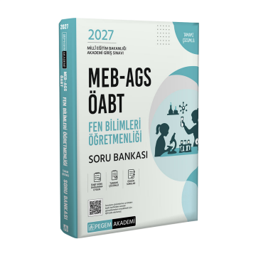 Pegem Yayınları 2027 MEB-AGS ÖABT Fen Bilimleri Öğretmenliği Tamamı Çözümlü Soru Bankası