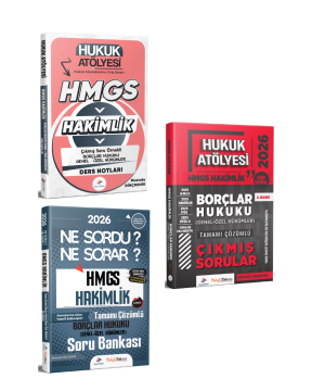 Dizgi Kitap 2026 Hukuk Atölyesi HMGS Sınavı Çıkmış Soru Örnekli Borçlar Hukuku Ders Notları, Soru Bankası ve Borçlar Hukuku Çıkmış Sorular Seti