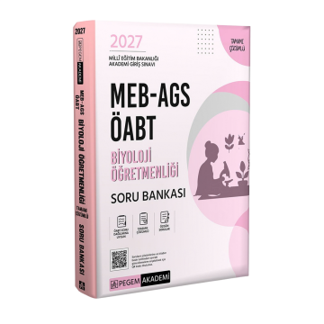 Pegem Yayınları 2027 MEB-AGS ÖABT Biyoloji Öğretmenliği Tamamı Çözümlü Soru Bankası