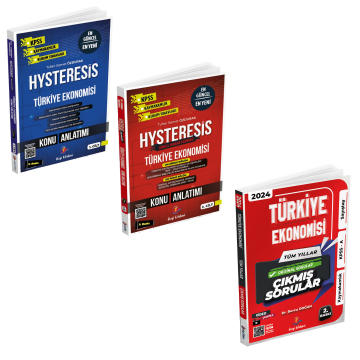 Dizgi Kitap 2024 Hysteresis Türkiye Ekonomisi Konu Anlatımı ve Tüm Yıllar Video Çözümlü Çıkmış Sorular Seti