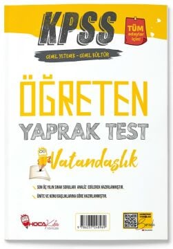 KPSS Vatandaşlık Öğreten Yaprak Test Hoca Kafası Yayınları