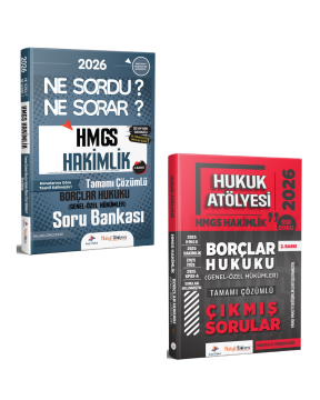 Dizgi Kitap 2026 Hukuk Atölyesi HMGS Hakimlik Borçlar Hukuku (Genel - Özel Hükümler) Soru Bankası ve Borçlar Hukuku Çıkmış Sorular Seti