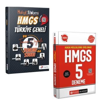 Dizgi Kitap Hukuk Atölyesi HMGS Türkiye Geneli Optikli Tamamı Çözümlü 5 Deneme Sınavı ve Pegem Yayınları Hukuk Mesleklerine Giriş Sınavı HMGS Tamamı Çözümlü 5 Deneme Seti