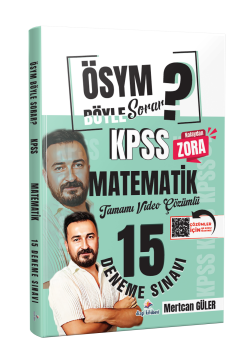 Dizgi Kitap ÖSYM Böyle Sorar 2026 KPSS Matematik Tamamı Video Çözümlü 15 Deneme Sınavı Mertcan Güler