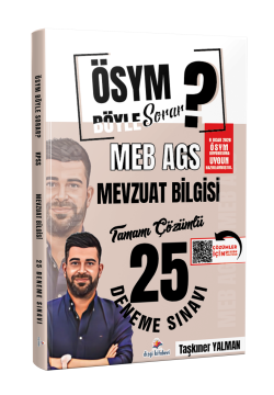 Dizgi Kitap 2026 MEB-AGS ÖSYM Böyle Sorar Mevzuat Bilgisi Tamamı PDF Çözümlü 25 Deneme Sınavı - Taşkıner Yalman