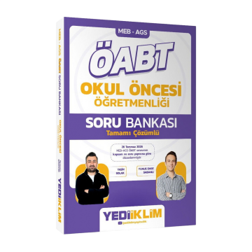 Yediiklim Yayınları 2027 MEB-AGS ÖABT Okul Öncesi Öğretmenliği Tamamı Çözümlü Soru Bankası - Yasin Solak, Yunus Emre Sabanlı
