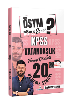 Dizgi Kitap ÖSYM Böyle Sorar 2026 KPSS Vatandaşlık Tamamı PDF Çözümlü 20 Deneme Sınavı Taşkıner Yalman