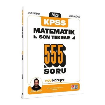 EDU Kariyer 2026 KPSS Matematik Son Tekrar 555 Soru Çözümlü Mert Güven