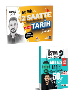 Dizgi Kitap 2026 AGS Zeki Tuğa ile Tamamı Video Anlatımlı 12 Saatte Tarih Tekrar Kampı ve ÖSYM Böyle Sorar Tarih 50 Deneme Seti