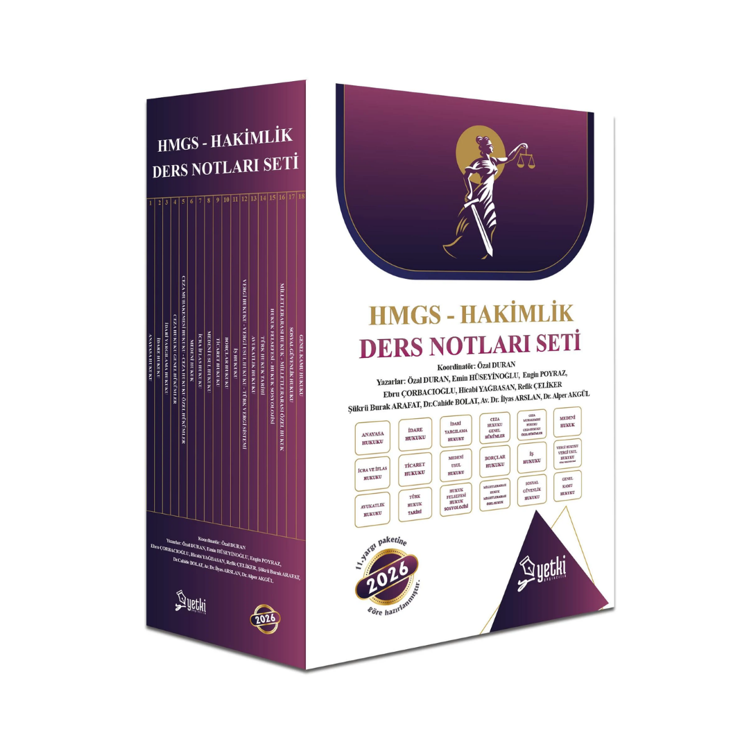 2026 Hmgs ve Hakimlik Ders Notu Seti Yetki Yayınları
