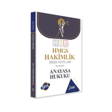 Yetki Yayınları 2026 ÇSA Yetki Anayasa Hukuku Hakimlik ve Hmgs Ders Notları