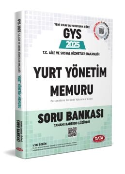 Data 2025 GYS Aile ve Sosyal Hizmetler Bakanlığı Yurt Yönetim Memuru Soru Bankası Çözümlü Görevde Yükselme Data Yayınları