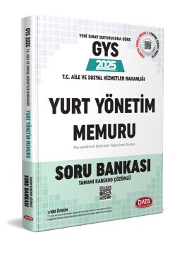 Data Yayınları GYS T.C. Aile ve Sosyal Hizmetler Bakanlığı Yurt Yönetim Memuru Soru Bankası (Karekod Çözümlü)