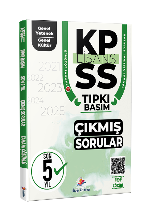 Dizgi Kitap 2026 KPSS Genel Yetenek Genel Kültür Son 5 Yıl PDF Çözümlü Tıpkı Basım Çıkmış Sorular