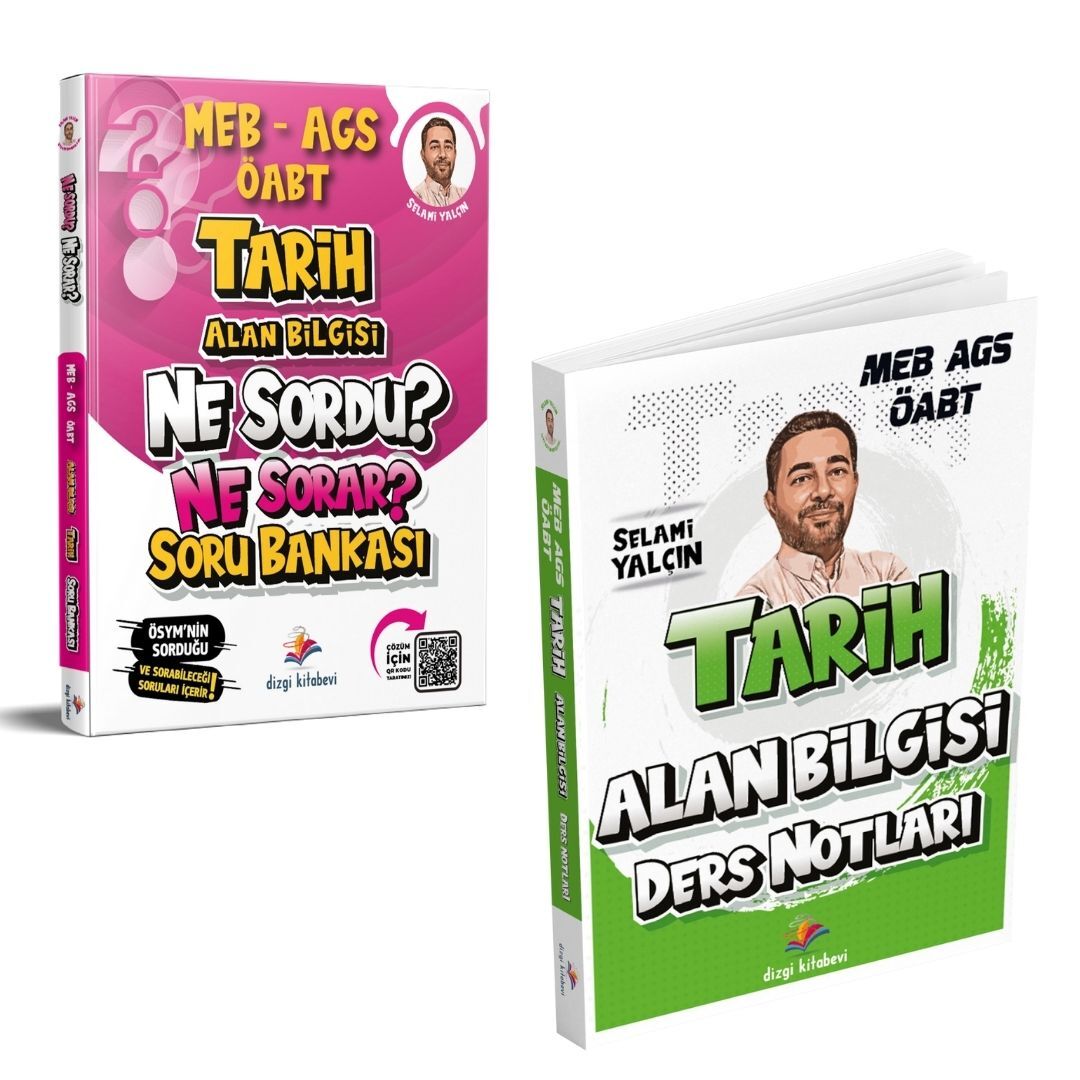 Dizgi Kitap 2026 Meb Ags ÖABT Tarih Alan Bilgisi Ders Notları ve Meb Ags ÖABT Tarih Alan Bilgisi Ne Sordu Ne Sorar Soru Bankası Selami Yalçın Seti