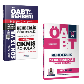 Dizgi Kitap 2027 MEB-AGS ÖABT Rehberlik Öğretmenliği Son 13 Yıl Çıkmış Sorular ve Yediiklim Yayınları Soru Bankası Seti