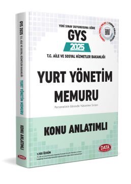 Data Yayınları GYS T.C. Aile ve Sosyal Hizmetler Bakanlığı Yurt Yönetim Memuru Konu Anlatımlı