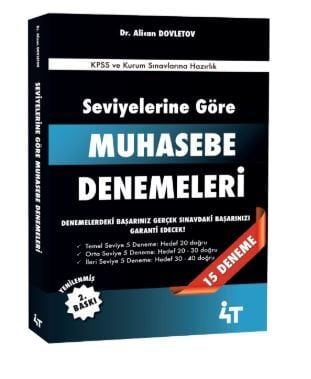 KPSS A Grubu Seviyelerine Göre Muhasebe 15 Deneme Çözümlü - Alican Dovletov 4T Yayınları