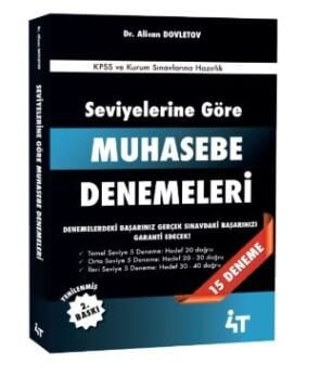 KPSS A Grubu Seviyelerine Göre Muhasebe 15 Deneme Çözümlü - Alican Dovletov 4T Yayınları