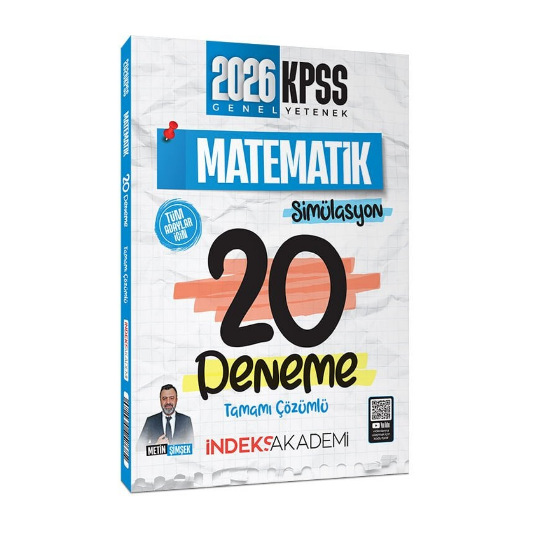 2026 KPSS Matematik Simülasyon 20 Deneme Çözümlü - Metin Şimşek İndeks Akademi Yayıncılık