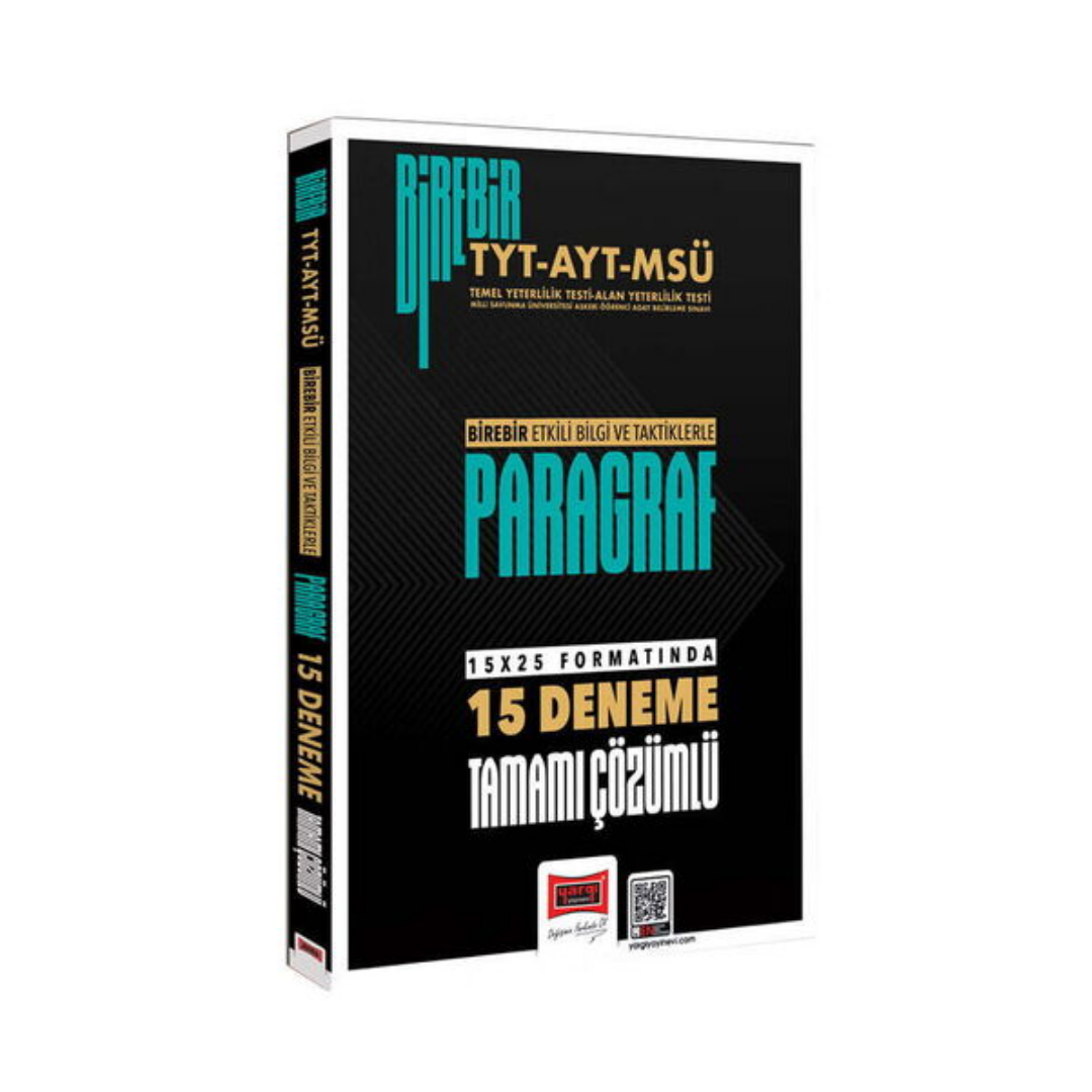 2026 Birebir TYT-AYT-MSÜ Paragraf Tamamı Çözümlü 15 Deneme Sınavı Yargı Yayınları