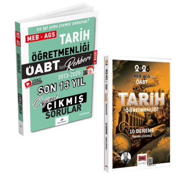 Dizgi Kitap 2026 Meb Ags ÖABT Tarih Son 13 Yıl Orijinal Çıkmış Sınav Soruları & MEB-AGS ÖABT Tarih Öğretmenliği 10 Deneme Yargı Yayınları Seti