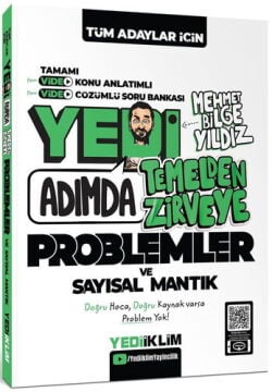 Yediiklim Yayınları KPSS-ALES-DGS Yedi Adımda Temelden Zirveye Problemler ve Sayısal Mantık Video Konu Anlatımlı Video Çözümlü Soru Bankası Mehmet Bilge Yıldız