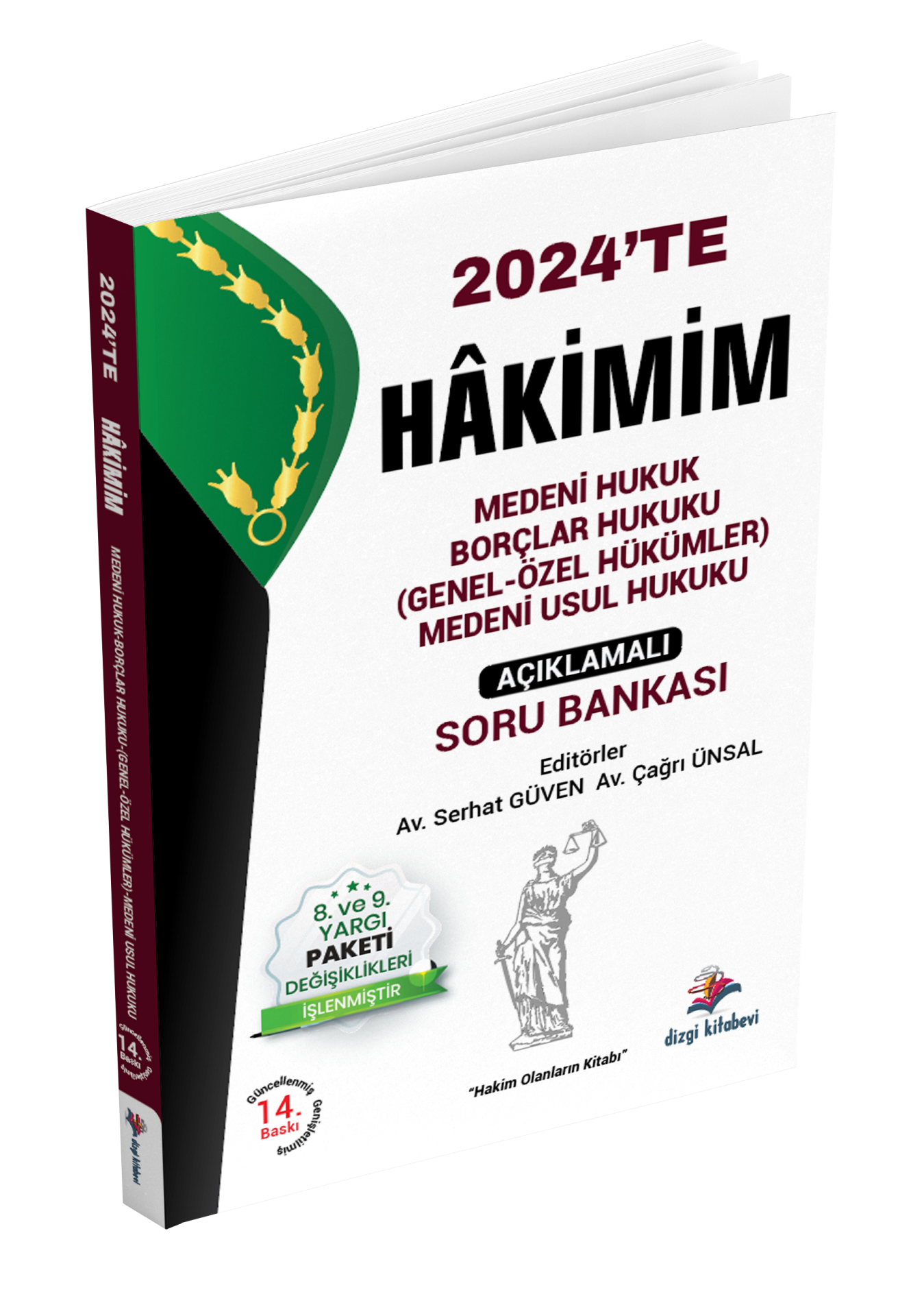 Dizgi Kitap Hakimim Medeni Hukuk, Borçlar Hukuku (Genel- Özel Hükümler), Medeni Usul Hukuku Açıklamalı Soru Bankası 2024
