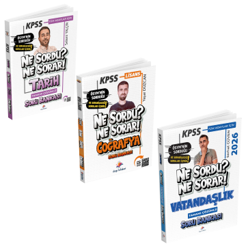 Dizgi Kitap 2026 Ne Sordu Ne Sorar KPSS Tüm Adaylar İçin Tarih, Vatandaşlık ve Coğrafya Soru Bankası Seti