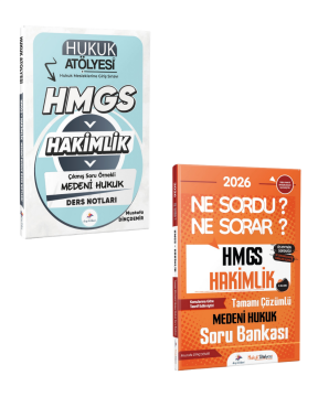 Dizgi Kitap 2026 Hukuk Atölyesi HMGS Sınavı Çıkmış Soru Örnekli Medeni Hukuk Ders Notları & Medeni Hukuk Soru Bankası Seti
