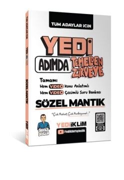 Yediiklim Yayınları Yedi Adımda Temelden Zirveye Sözel Mantık Video Konu Anlatımlı Video Çözümlü Soru Bankası Savaş Doğan