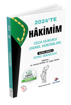 Dizgi Kitap Hakimim Ceza Hukuku (Genel Hükümler) Açıklamalı Soru Bankası 2024