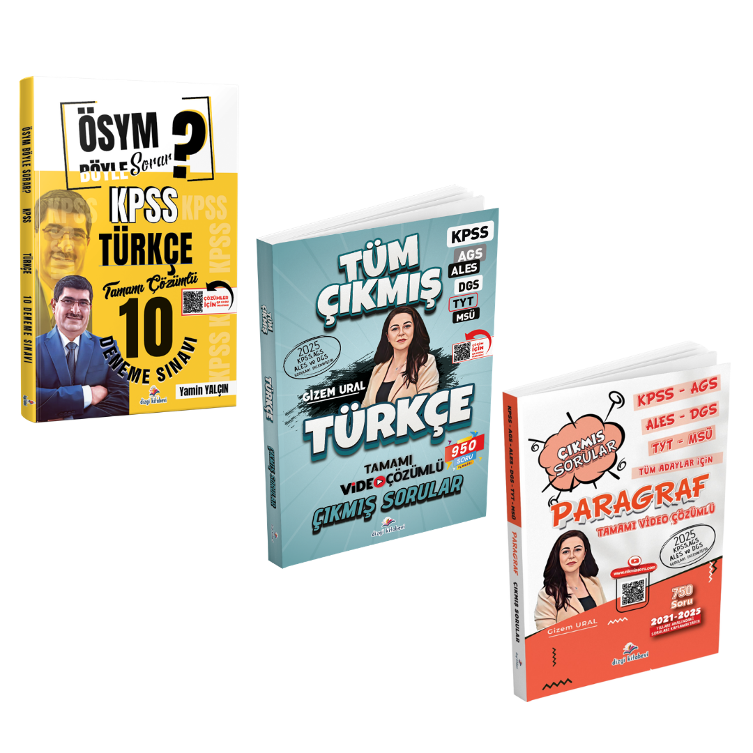 Dizgi Kitap 2026 KPSS Türkçe 10 Deneme & Türkçe Tüm Sınavlar Çıkmış Sorular & Tüm Adaylar İçin Paragraf Çıkmış Sorular Seti