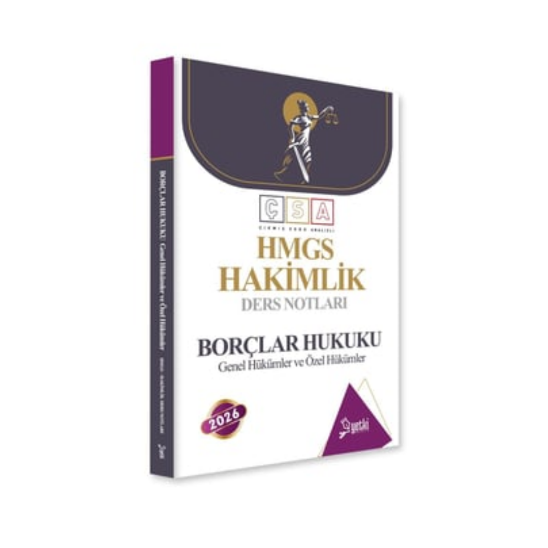 2026 ÇSA Borçlar Hukuku Genel ve Özel Hükümler Hakimlik ve Hmgs Ders Notları Yetki Yayınları