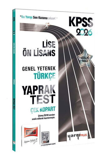 2026 KPSS Lise-Ön Lisans Genel Yetenek Türkçe Çek Kopart Yaprak Test Yargı Yayınları