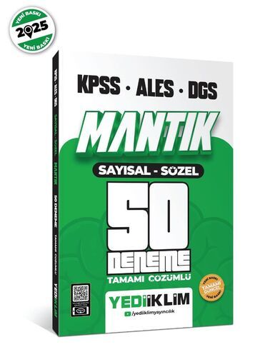 2025 KPSS - ALES - DGS Mantık Sayısal Sözel Tamamı Çözümlü 50 Deneme