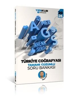 Yediiklim Yayınları 2026 MEB-AGS Ahenk Serisi Türkiye Coğrafyası Tamamı Çözümlü Soru Bankası Hakan TOPCAN