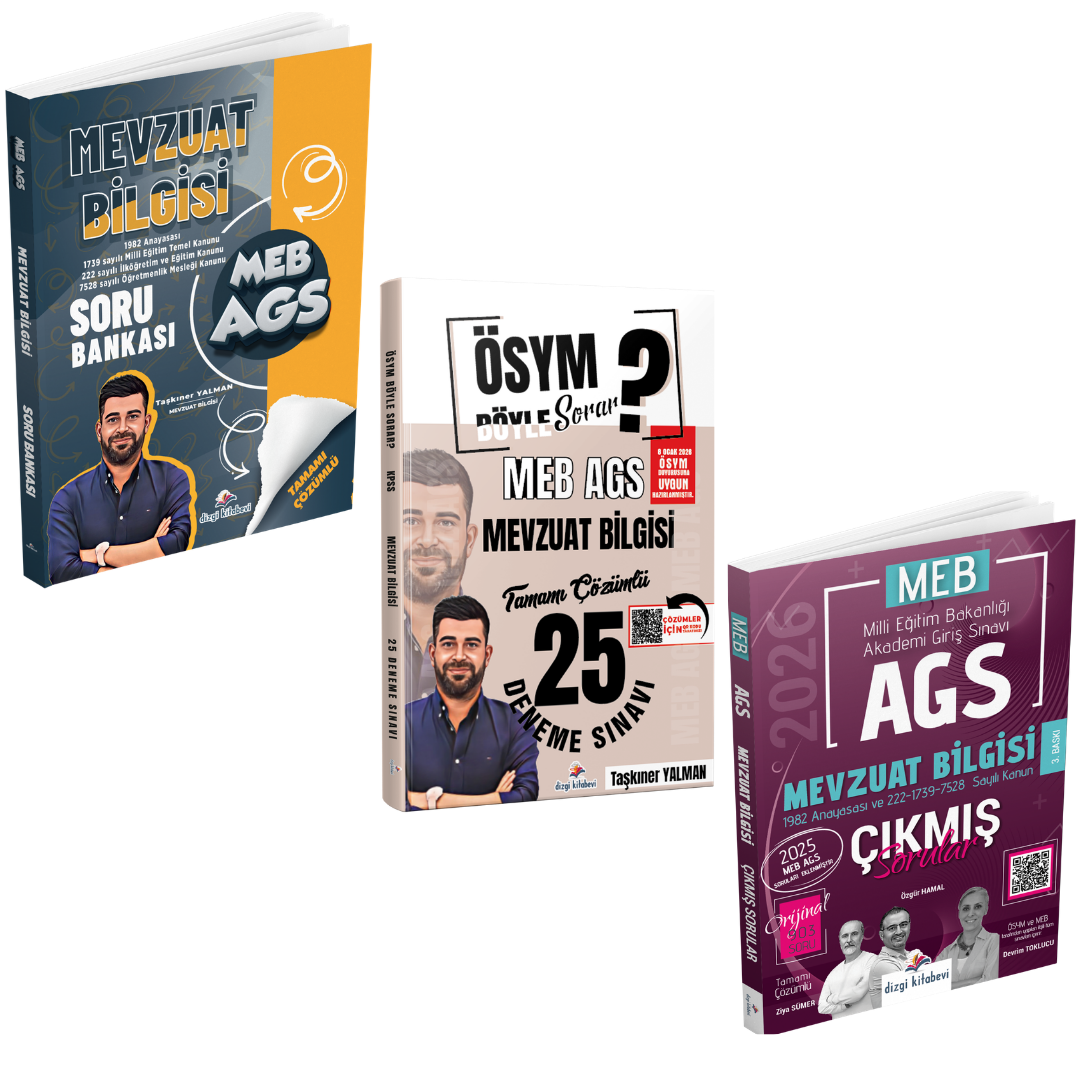Dizgi Kitap 2026 MEB AGS Mevzuat Bilgisi Soru Bankası & MEB AGS Mevzuat Bilgisi 25 Deneme & MEB AGS Mevzuat Bilgisi Çıkmış Sorular Seti
