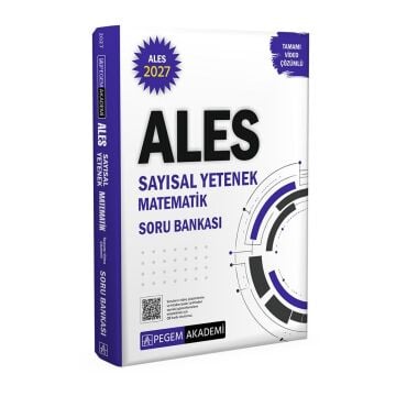 Pegem Yayınları 2027 ALES Sayısal Yetenek Matematik Tamamı Video Çözümlü Soru Bankası