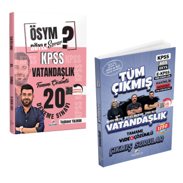 Dizgi Kitap ÖSYM Böyle Sorar 2026 KPSS Vatandaşlık 20 Deneme & Vatandaşlık Tüm Sınavlar Çıkmış Sorular Seti