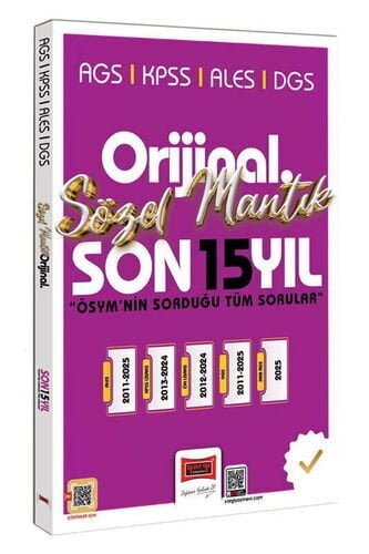 2026 KPSS AGS ALES DGS Orijinal Sözel Mantık Son 15 Yıl Çıkmış Sorular Yargı Yayınları